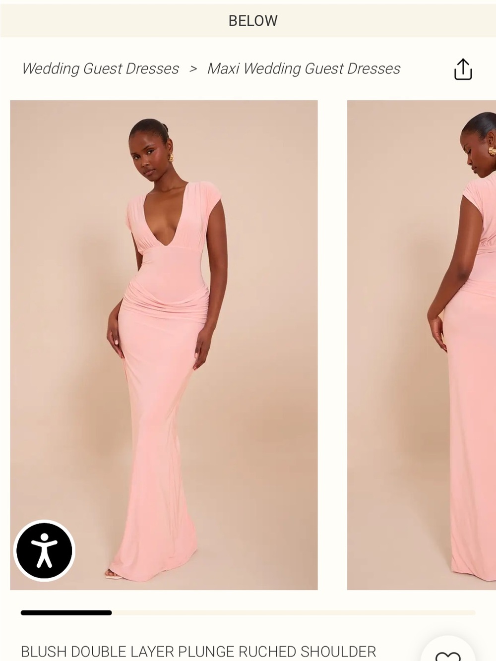 PrettyLittleThing Pink Plunge Maxi Dress